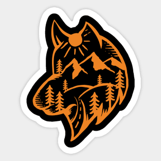 Wolf Forest Sticker